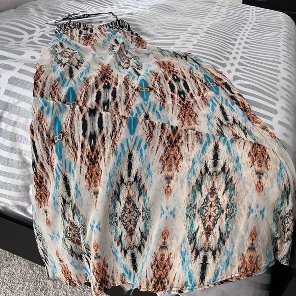 Guess Black and Blue Maxi Halter Sundress - Picture 5 of 8